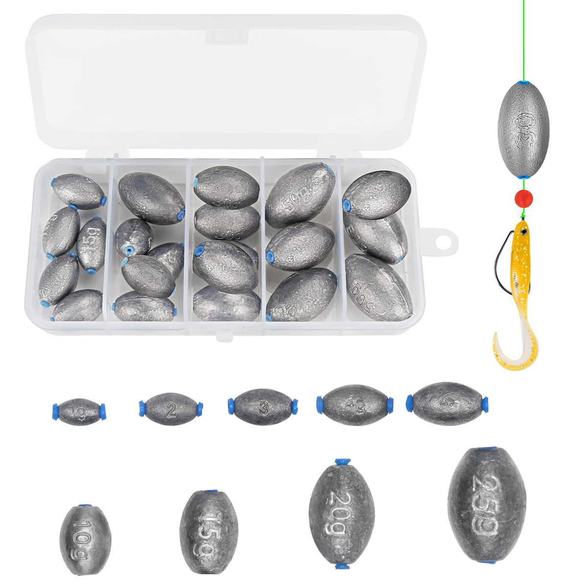 Fishing Rod Guide Replacement - Zestaw obciążników wędkarskich do połowu z